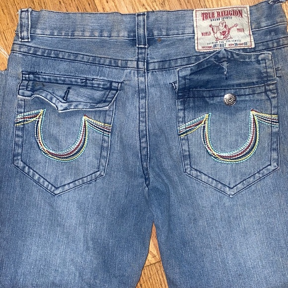 True Religion jeans w/rainbow pockets - Picture 1 of 7